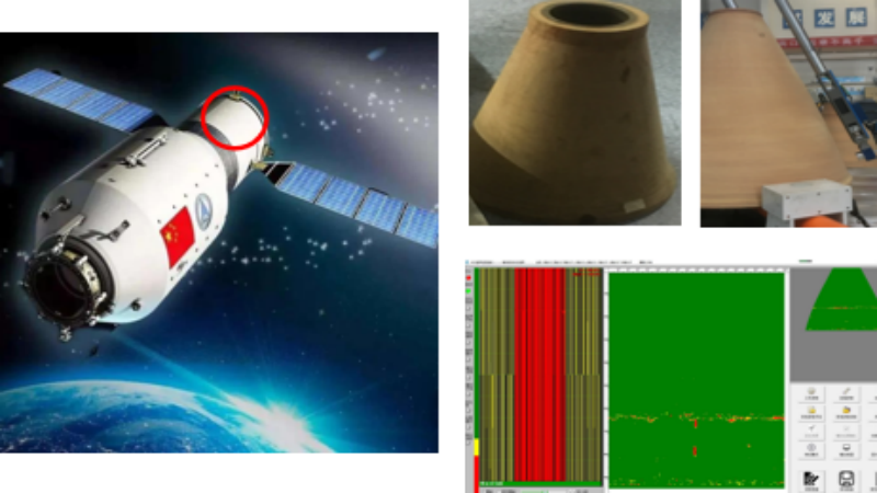 Air coupled ultrasonic expansion detection for aerospace profiles