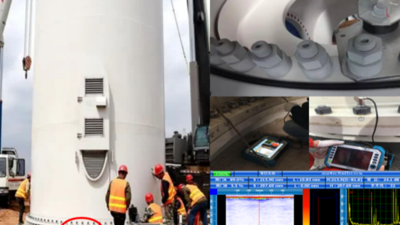 Defect detection of fastening bolts for wind turbines