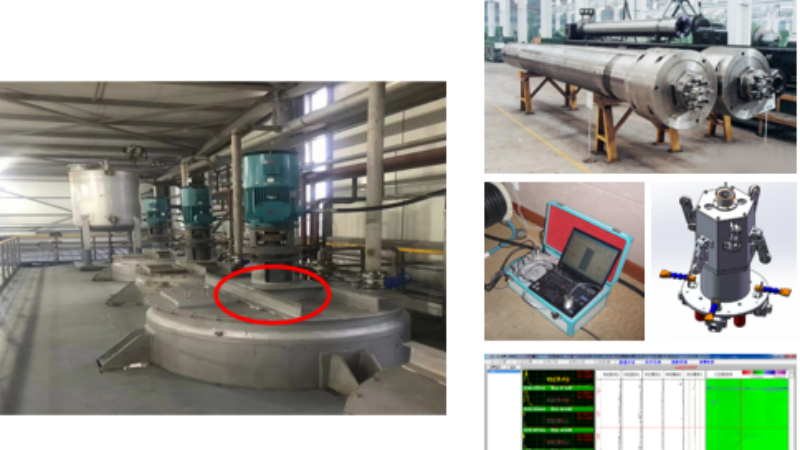 Multi channel internal inspection of crystal kettle